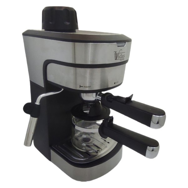 اسپرسوساز ویداس مدل VIR-2342، مناسب تهیه اسپرسو و کاپوچینو، دارای یک عدد نازل قهوه، سینی چکه‌گیر