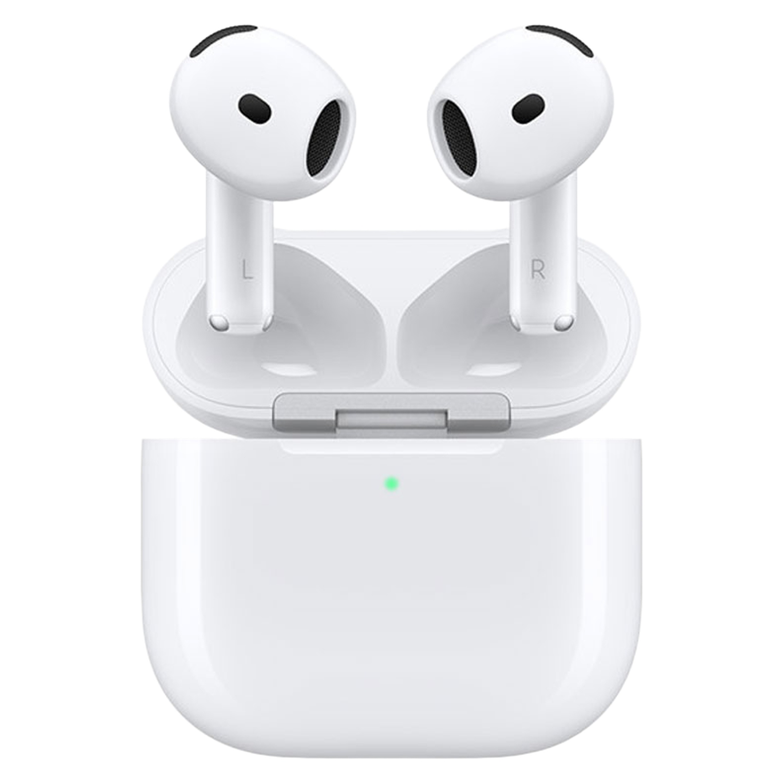 هدفون اپل بلوتوثی اپل AirPods 4 دارای نویز کنسلینگ، درگاه شارژ USB-Type-C و شارژ بی سیم، با قابلیت اتصال به چند دستگاه، پشتیبانی از فرمان لمسی و دستیار صوتی، نشانگر LED، مقاوم در برابر پاشش آب و گرد و غبار