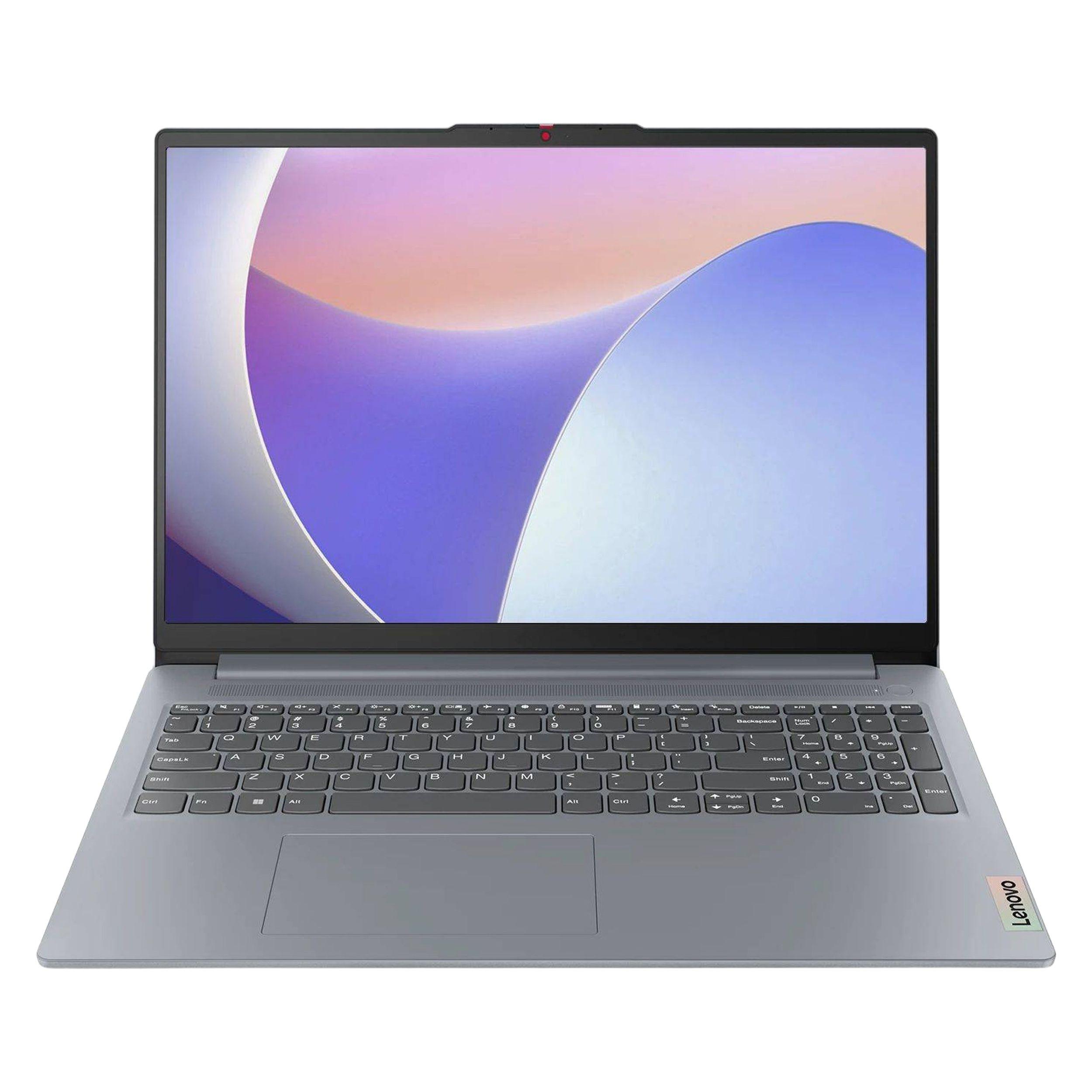 لپ‌تاپ لنوو لنوو IdeaPad Slim 3 15IRU8 با پردازنده Core i3-1315U، رم LPDDR5 8GB با فرکانس 4800MHz، حافظه SSD با ظرفیت 256GB، نمایشگر 15.6 اینچ TN با وضوح Full HD