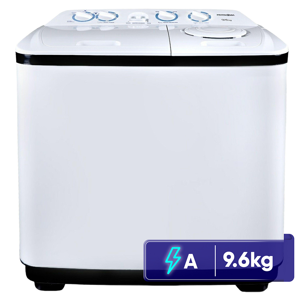 ماشین لباسشویی دو قلو 9.6 کیلوگرم نیمه‌اتوماتیک پاکشوما مدل NA9
