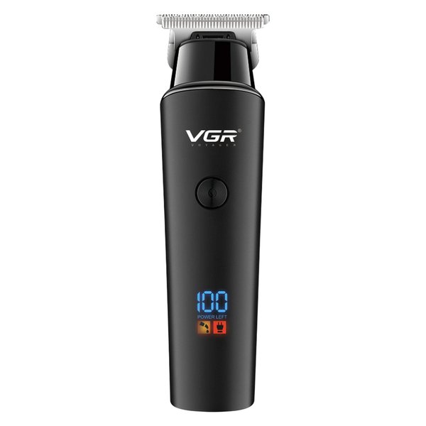 ماشین اصلاح موی سر و صورت وی جی آر مدل 937 با طراحی ارگونومیک، نمایشگر دیجیتال، باتری 2000 میلی‌آمپر ساعت، شارژ USB و سه شانه قابل تنظیم برای اصلاح دقیق و چند حالته